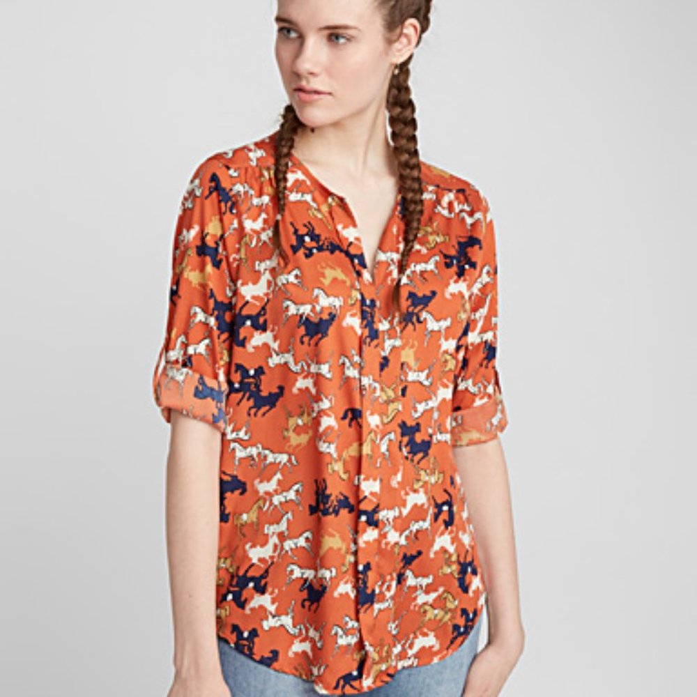 TWIK Horse Print Blouse